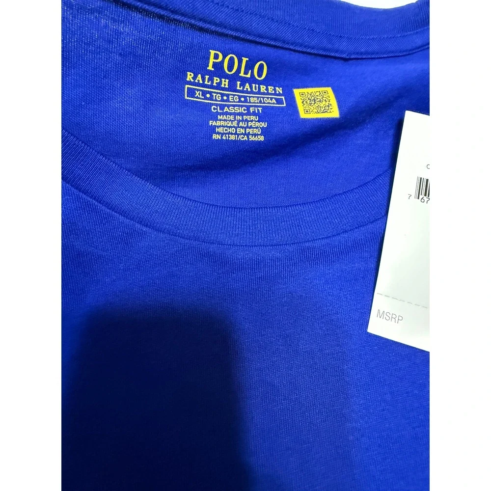 Polo Ralph Lauren Mens XL Royal Blue Classic Fit Short Sleeve Pony Logo T-Shirt